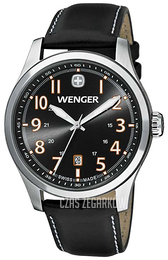 Wenger Terragraph Czarny/Skóra Ø43 mm 541.104
