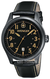 Wenger Terragraph Czarny/Skóra Ø46 mm 541.105