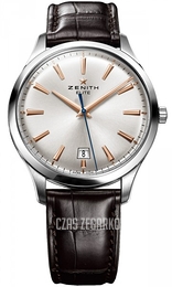 Zenith Captain Central Second Srebrny/Skóra Ø40 mm 03.2020.670-01.C498