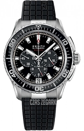 Zenith El Primero Stratos Flyback Czarny/Guma Ø45.5 mm 03.2060.405-21.R515