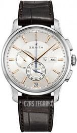 Zenith Captain Winsor Srebrny/Skóra Ø42 mm 03.2070.4054-02.C711