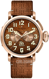 Zenith Pilot Brązowy/Guma Ø45 mm 18.2430.4069-77.C811
