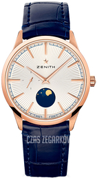 Zenith Elite Moonphase Srebrny/Guma Ø40.5 mm 18.3100.692-01.C922