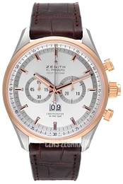 Zenith El Primero Rattrapante Srebrny/Skóra Ø44 mm 51.2050.4026-01.C713
