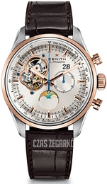 Zenith El Primero Srebrny/Skóra Ø45 mm 51.2160.4047-01.C713