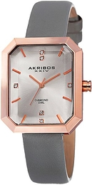 Akribos XXIV Diamond Srebrny/Skóra AK749GY