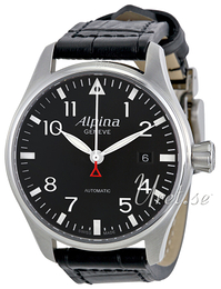 Alpina Startimer Czarny/Skóra Ø40 mm AL-525B3S6