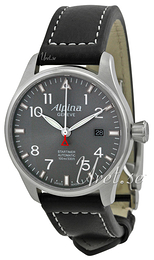 Alpina Startimer Szary/Skóra Ø40 mm AL-525G3S6