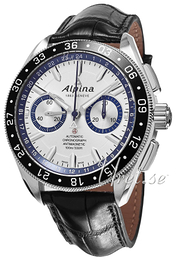 Alpina Alpiner Srebrny/Skóra Ø44 mm AL-860AD5AQ6