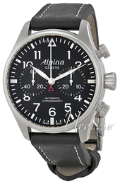 Alpina Startimer Czarny/Skóra Ø44 mm AL-860B4S6