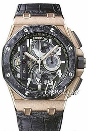 Audemars Piguet Royal Oak Offshore Tourbillon Chronograph Czarny/Skóra Ø44 mm 26288OF.OO.D002CR.01