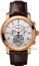 Audemars Piguet Jules Audemars Chronograph Tourbillon Srebrny/Skóra Ø43 mm 26010OR.OO.D088CR.01