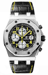 Audemars Piguet Royal Oak Offshore Czarny/Skóra Ø45 mm 26115TI.O.D002CR.01