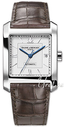 Baume & Mercier Hampton Srebrny/Skóra 45x34 mm MOA8751
