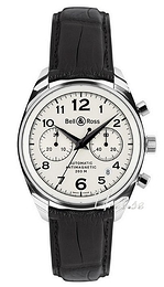 Bell & Ross Vintage Biały/Skóra Ø39 mm BRVG126WL