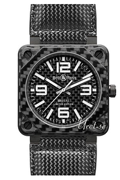 Bell & Ross Aviation Czarny/Karbon 46x46 mm BR 01-92 Carbon Fiber