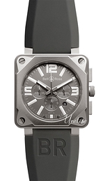 Bell & Ross Aviation Czarny/Guma 46x46 mm BR 01-94 Pro Titanium