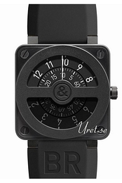 Bell & Ross Aviation Czarny/Guma 46x46 mm BR 01 Compass