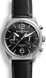 Bell & Ross Vintage Czarny/Skóra Ø41 mm BR 126 Original Black