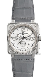 Bell & Ross Instrument Biały/Skóra 46x46 mm BR0194FULDIA