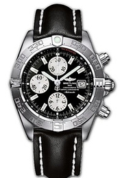Breitling Galactic Chronograph II Czarny/Skóra Ø44 mm A13364-011