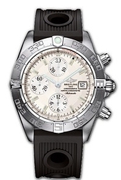 Breitling Galactic Chronograph II Biały/Guma Ø44 mm A13364-0418