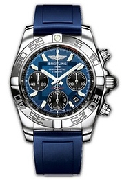 Breitling Chronomat 41 Niebieski/Guma Ø41 mm AB0140-8221
