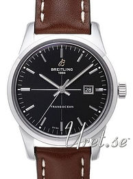 Breitling Transocean Czarny/Skóra Ø43 mm A1036012-BA91-437X-A20BA.1