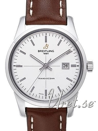 Breitling Transocean Biały/Skóra Ø43 mm A1036012-G721-437X-A20BA.1