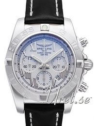 Breitling Chronomat 44 Biały/Skóra Ø43.5 mm AB011011-A690-435X-A20BA.1