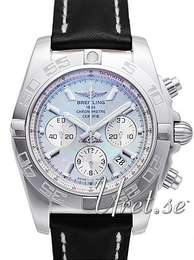 Breitling Chronomat 44 Biały/Skóra Ø43.5 mm AB011012-G685-435X-A20BA.1