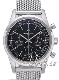 Breitling Transocean Czarny/Stal Ø43 mm AB015212-BA99-151A