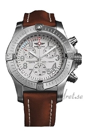 Breitling Avenger Seawolf Chrono Biały/Skóra Ø45 mm A73390-241 Brown Calf