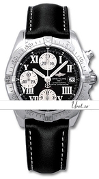 Breitling Chrono Cockpit Czarny/Skóra Ø39 mm A13358-711 Black Calf