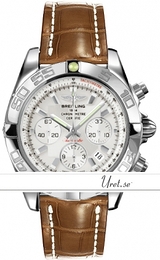 Breitling Chronomat 44 Srebrny/Skóra Ø43.5 mm AB0110-0412 Brown Croco