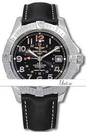 Breitling Colt GMT Czarny/Skóra Ø41 mm A32350-301 Brown Calf