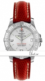 Breitling Colt Oceane Srebrny/Skóra Ø33 mm A77380-1716 Red Lizard