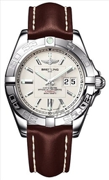 Breitling Galactic 41 Biały/Skóra Ø41 mm A49350L-041 / 184