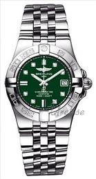 Breitling Galactic 30 Zielony/Stal Ø30 mm A71340L-135 / 225