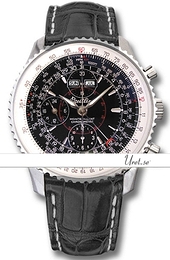 Breitling Montbrillant Datora Czarny/Skóra Ø43 mm A21330-1012 Black Croco