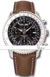 Breitling Montbrillant Datora Czarny/Skóra Ø43 mm A21330-101 Brown Calf