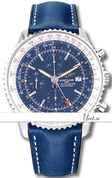 Breitling Navitimer World Niebieski/Skóra Ø46 mm A24322-071 / 109