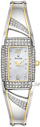Bulova Crystal Biały/Stal w odcieniu złota 98L128
