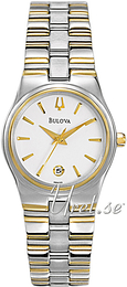 Bulova Dress Biały/Stal w odcieniu złota Ø26 mm 98M102