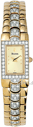Bulova Crystal Szampański/Stal w odcieniu złota 98T89