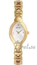 Bulova Bracelet Dam Biały/Stal w odcieniu złota Ø18 mm 97L000