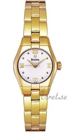 Bulova Bracelet Dam Biały/Stal w odcieniu złota Ø25 mm 97T88
