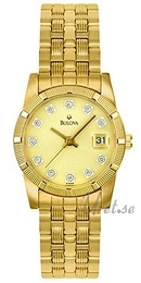 Bulova Diamonds Dam Srebrny/Stal w odcieniu złota Ø26 mm 97S84