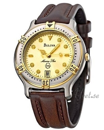 Bulova Marine Star Herr Żółte złoto/Skóra Ø35 mm 90B50