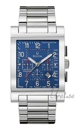 Bulova Bracelet Herr Niebieski/Stal Ø35 mm 96B012